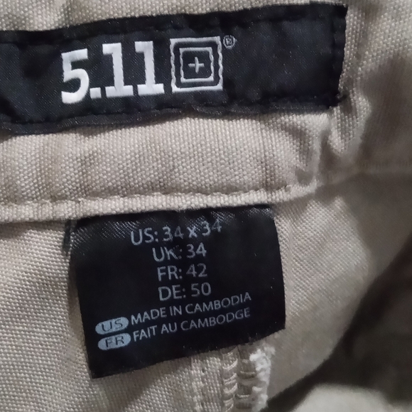 5.11 Tactical Tan Cargo Pants Rugged Design - Picture 7 of 8